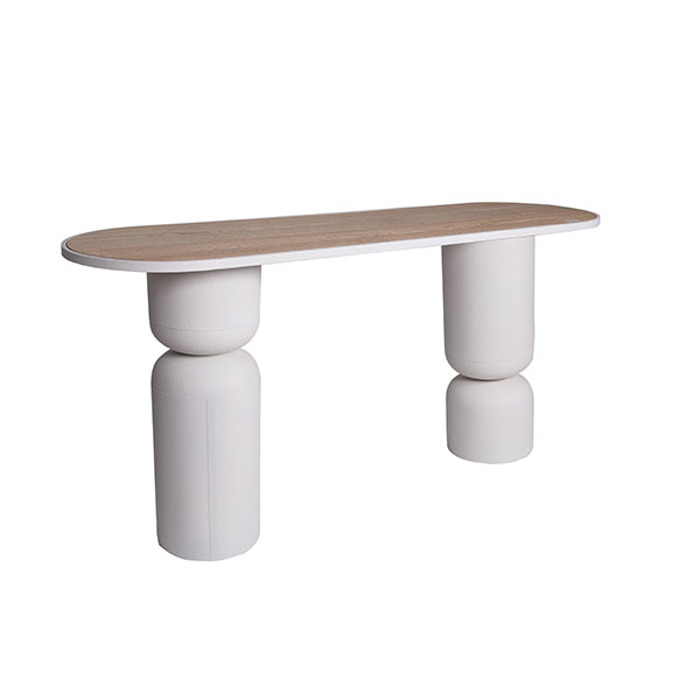 ESTHETI home Konsola Metalliki/MDF Lefki/Fusiki 150x45x77cm 810-00091